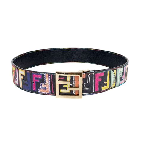 black colorful fendi belt|colorful authentic colorful fendi belt.